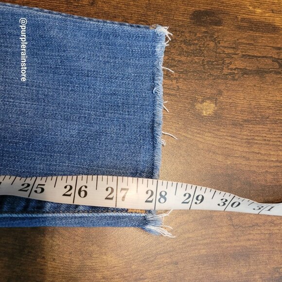 Madewell Jeans 27 Roadtripper 10" Waterford Wash M0572 Tummy Control Raw Hem - Picture 10 of 12